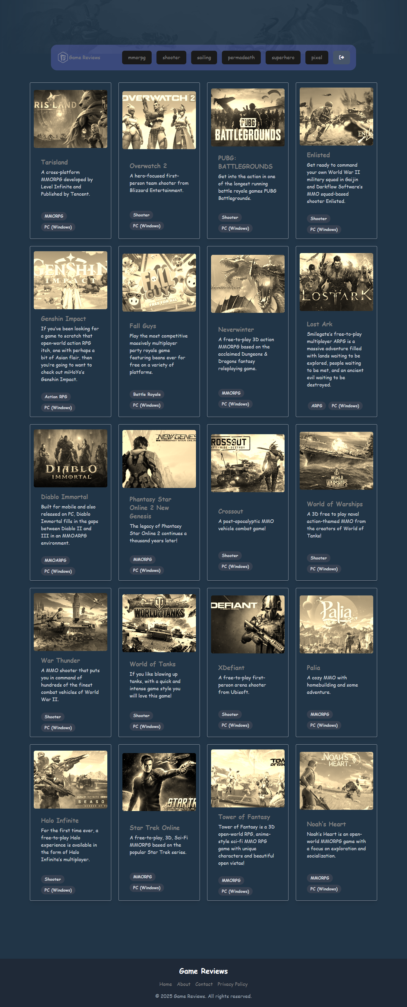 Website games
